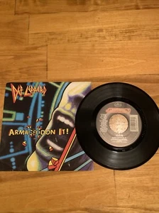 Def Leppard-Armageddon (VG+) 45 Vinyl Record-Hard Rock-Rare OOP!! - Picture 1 of 4