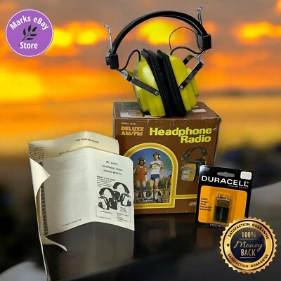 Novo Antigo Estoque Jasco Deluxe Rádio Fone de Ouvido AM/FM 212XL - Imagem 1 de 4