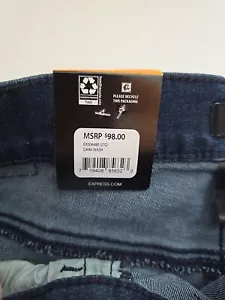 Pantalones de mezclilla ajustados Express para mujer talla 12 lavado oscuro - Imagen 1 de 4