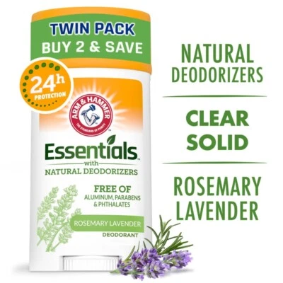 ARM & HAMMER Essentials Deodorant,Fresh Rosemary Lavender,Natural Deodorizers - Image 1 of 4
