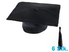 6pcs Doctor hat doctoral students graduation ceremony high school carnival university black