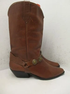 L.J Simone TUSCON Womens Brown Leather Cowgirl Western Rodeo Boots Size 9 M - Picture 1 of 10