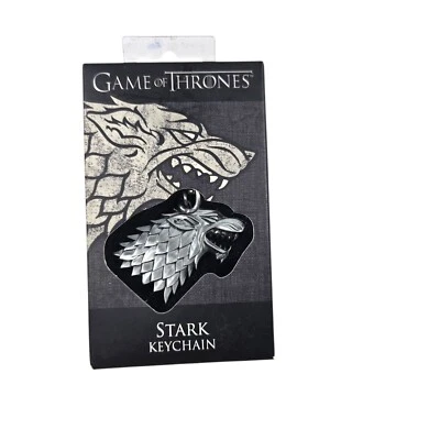 Portachiavi The Noble Collection Game of Thrones Stark Emblema Metallo Nuovo con scatola - Immagine 1 di 4