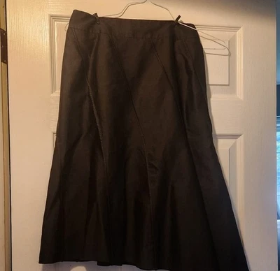 Lida Baday silk/ Cotton  Lined Skirt Dressy Or Casual Size 4 Knee Length Unique  - Image 1 of 4