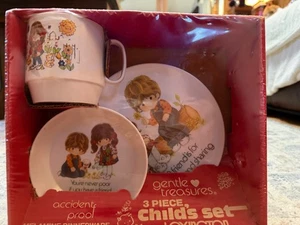 LEXINGTON GENTLE TREASURES 3 PIECE CHILDREN DINNERWARE SET CUP,BOWL,PLATE SEALED - Picture 1 of 3