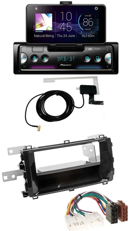 Pioneer DAB Bluetooth MP3 USB Autoradio für Toyota Auris (ab 2013) schwarz - Bild 1 von 4