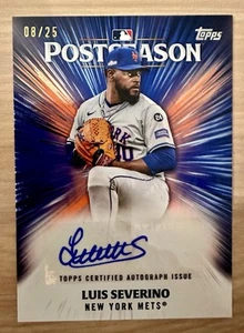 RARE Luis Severino Postseason Auto 8/25 Topps Baseball Series 2, #PPA-LS Mets - Picture 1 of 2