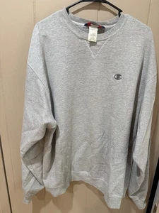 Sudadera Vintage Champion Gris Cuello Redondo Hombre 2xl Pullover - Imagen 1 de 4