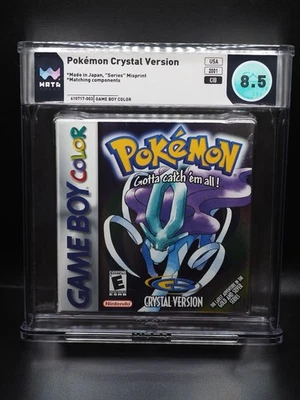 Pokémon Crystal Version Nintendo Gameboy CIB WATA 8.5 MISPRINT FIRST PRINT! - Image 1 of 3