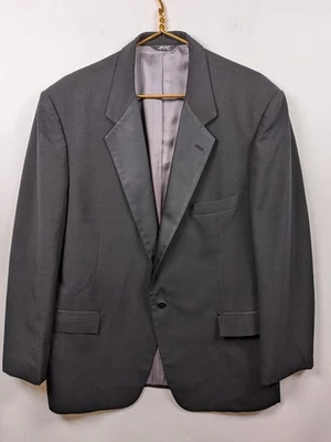 After Six Vintage 1950s 1960s Hecho en EE. UU. Traje Chaqueta Para Hombres 44R Mantón Negro Foto 1 de 4