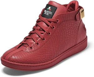 TRAVEL FOX Men's Malibu Spider Leather Lace-Up Mid-Top Red 915602-86 - Picture 1 of 5