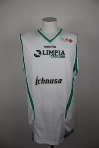 MACRON OLIMPIA CAGLIARI CANOTTA LEGA BASKET T-SHIRT UOMO TG XL SPORT  VINTAGE - Picture 1 of 9