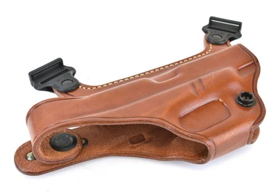 Galco Miami Classic Shoulder Holster System, Tan, Ambidextrous, Glock 17/: MC224 - Image 1 of 4