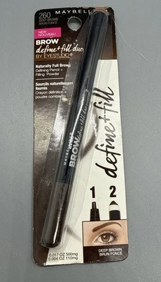 Maybelline EyeStudio Define + Fill Duo Pencil & Filling Powder 260 DEEP BROWN - Image 1 of 3