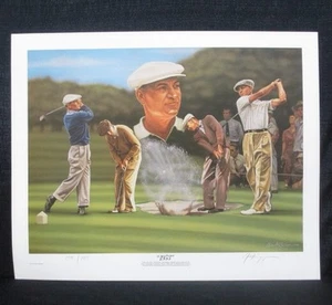 Litografía litografía Ben Hogan 1953 Masters US/British Open Golf Alan Zúñiga - Imagen 1 de 6
