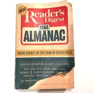 Reader's Digest Almanac First Edition Vintage 1966 - Picture 1 of 10