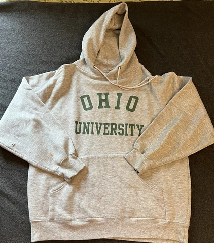 VTG Jansport OHIO UNIVERSITY Athens OH Slightly Distressed M Hoodie Sweatshirt Cover