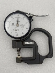 Mitutoyo 7301 VSF085 10mm 0.01mm Flat Anvil Standard Dial Thickness Gauge Used - Picture 1 of 11