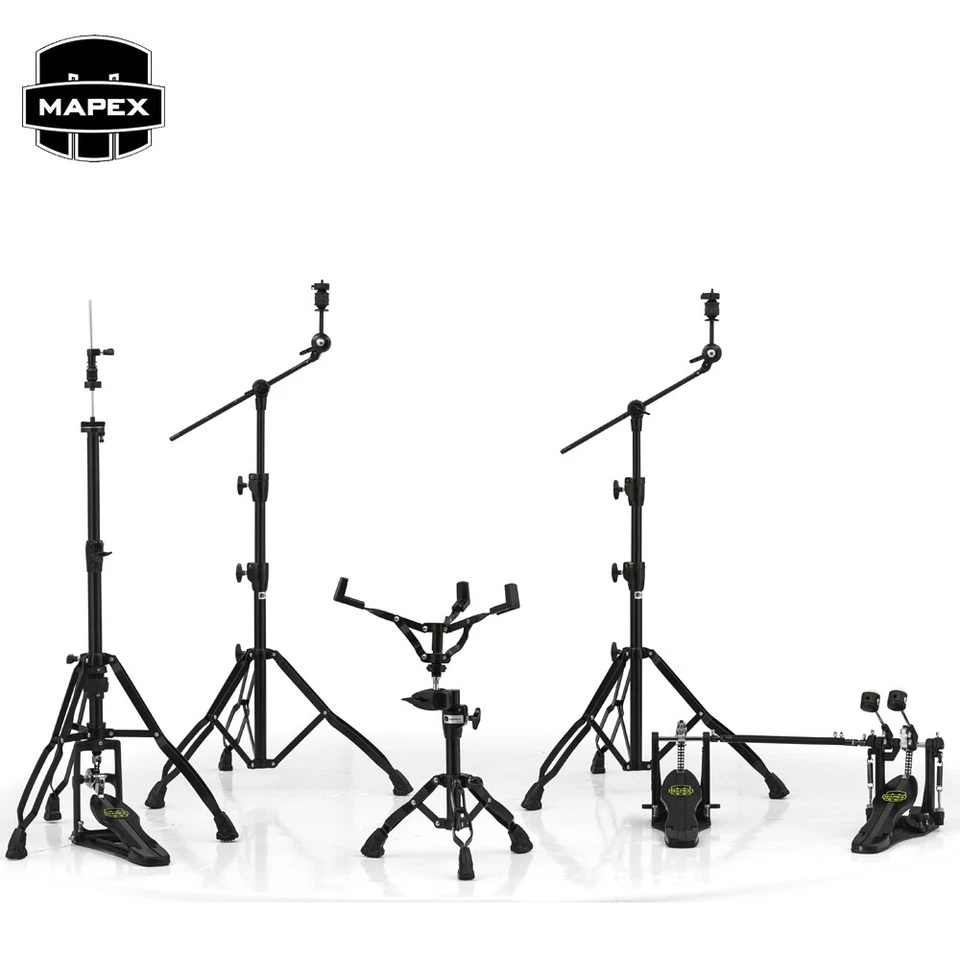 Mapex Armory Series HP8005EB-DP 5-Piece Hardware Pack w/ Double Pedal Black - Image 1 of 1
