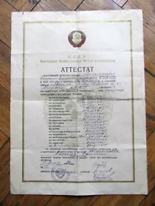 ORIGINAL 100% URSS certificado del Comisariado del Pueblo de Ferrocarriles 1940 - Imagen 1 de 8