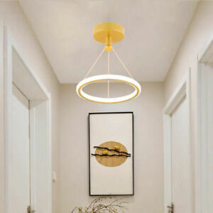 one LED Pendant Light Ring Circle Ceiling Lamp Round Hallway Chandelier Hotel