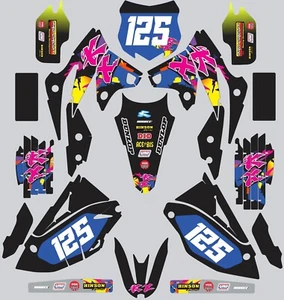 Graphic Kit for 2013-2016 Kawasaki KX250f Decals old school Custom Number Choice - Picture 1 of 1