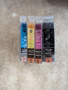 2 SETS OF 4 GENUINE CANON BCI-3E 4 COLOR INK CARTRIDGES B/C/M/Y AA4-4(51) - Picture 1 of 4
