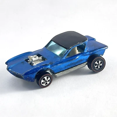1967 Hot Wheels Redline Python Light Blue White Interior Made In Hong Kong - Image 1 of 4