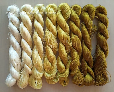 8bundles 100%natural mulberry silk,hand-dyed su embroidery silk floss/threads - Image 1 of 4