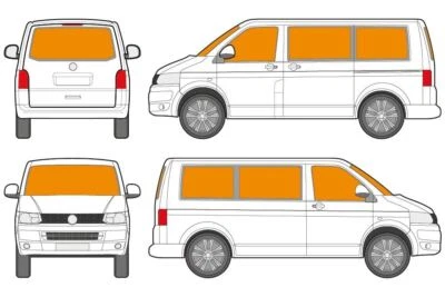 8 Piece Thermo Thermal Screen Silver Blind Mat Set VW T5.1 2010-15 SWB Tailgate — 第 1/4 张图片