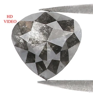 1.70 CT Natural Loose Heart Shape Diamond 7.90 MM Salt And Pepper Diamond QL3096 - Picture 1 of 8