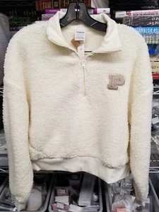 Victoria's Secret Cozy Fleece Half-Zip Pullover 11234617 Sz XS - Creamer - Picture 1 of 7