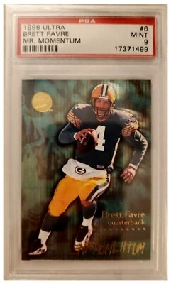 1996 Fleer Ultra Brett Favre MR MOMENTUM card #6 graded PSA 9 card - Image 1 of 2