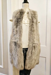 $ 3,5K Ralph Lauren Black Label graue Lammfellweste, Größe 2 (small), neu mit Etikett  - Bild 1 von 20