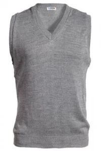Edwards Unisex Style 561 Grey Heather Acrylic Cardigan Sweater Vest Size Medium - Picture 1 of 2