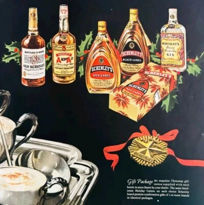 Schenley's 1940 licor whisky publicidad destilería Esquire vacaciones HM2DD Foto 1 de 2