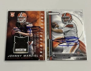 2014 Topps / Panini Lot 2 Karten Johnny Manziel Auto and Relic Rookie RC BAS QR - Bild 1 von 2