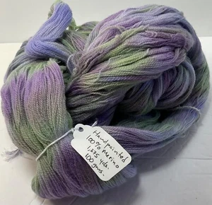 Hand Painted Merino Yarn Lace Unit of 1 IndyDyer 1,375 Yds New Lavender/Green 1 - Picture 1 of 4