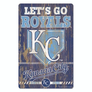 Kansas City Royals Sign 11x17 Wood Slogan Design - Picture 1 of 1