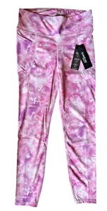 Bebe Sport Women's High Waist Printed Leggings w/Pockets Size M Hot Pink Tie Dye - Picture 1 of 6