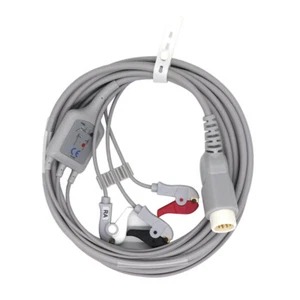 12pin ECG Combined 3 Lead Set Grabber AHA Trunk Cable for Philips /HP Monitor - Afbeelding 1 van 3