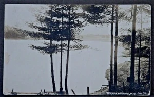 Warrensburg NY Real Photo Postcard View of Echo Lakei FREE SHIPPING - Picture 1 of 1
