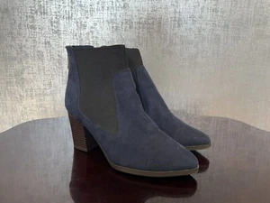 FIONI Women's Blue Suede Ankle Booties Size: 8 (A220) - Picture 1 of 11