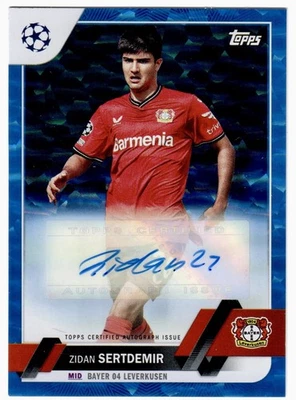 2022-23 Topps UCC Zidan Sertdemir Blue Icy Auto Autograph /99 - Image 1 of 2