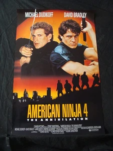 American Ninja 4 Filmplakat MICHAEL DUDIKOFF Original Videothek Promo 1990 - Bild 1 von 3