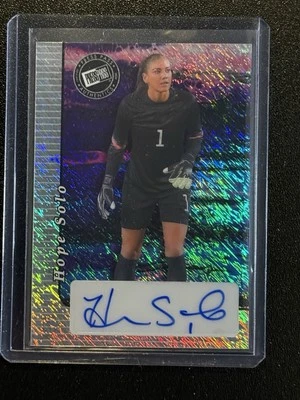 2024 Press Pass EE. UU. USWNT Hope Solo Auto Collective Silver Shimmer True #d 1/1 Foto 1 de 2