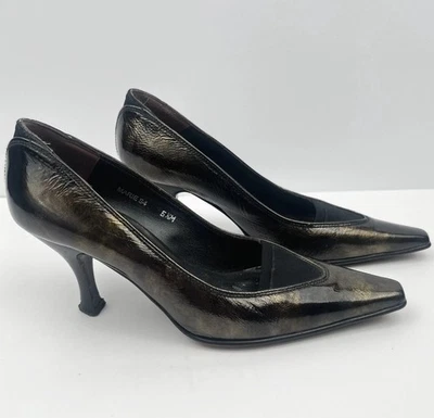 DONALD J. PLINER Marie S4 Pumps Women's U5.5M Black Metallic Patent Leather - Image 1 of 4