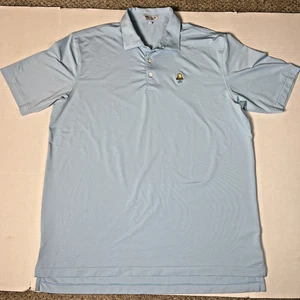 Camisa Polo Peter Millar Para Hombre XL Azul Rayas Verano Comodidad Golf 1897 Logo Verano - Imagen 1 de 5