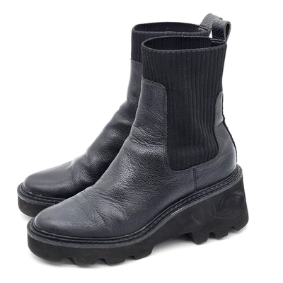 Botas Chelsea Dolce Vita para mujer talla 9 cuero negras suela al tobillo plataforma cuña Foto 1 de 4