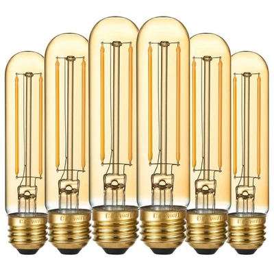 Dimmable T10 LED Bulb 4W Equal E26 Edison Bulb 40 Watt AC120V Tubular Light B... - Image 1 of 4